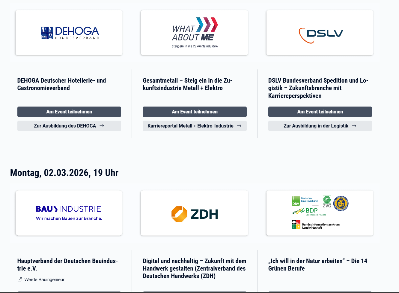 Berufsorientierung: Digitale Elternabende im März
